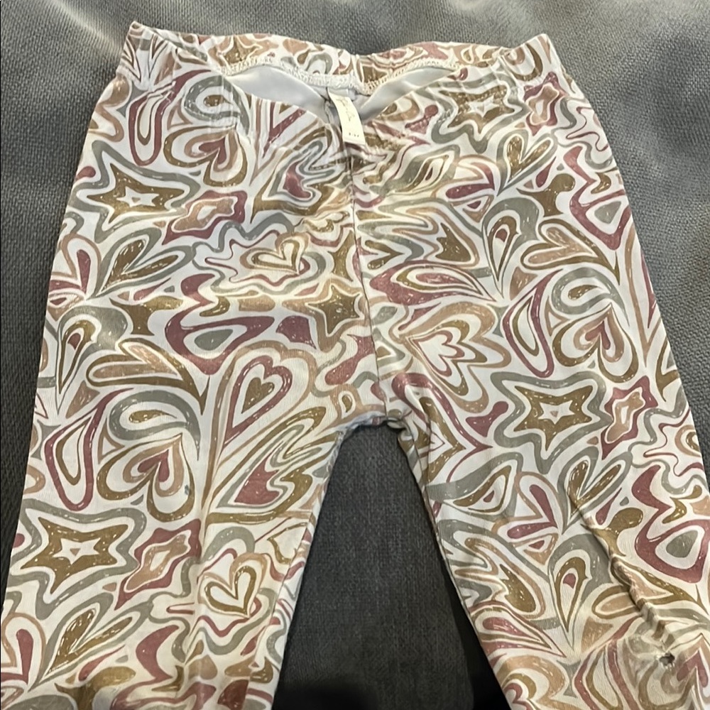 Rylee + Cru 2/3 Kids Leggings in Cream and Brown